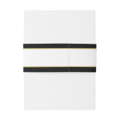 Black Gold Bridge und Groom Wedding Bands Einladungsbanderole (Rückseitenbeispiel)