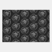 Black Gold Bronze Electric Gitarren Geschenkpapier Set (Vorderseite)