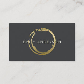 BLACK GOLD BRUSCH STROKE STAIN CIRCLE MARK LOGO VISITENKARTE