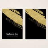 Black Gold Brush Earring Display Cards (Vorne & Hinten)