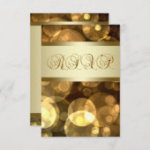 Black Gold Bubbles UAWG RSVP Karte (Vorne/Hinten)