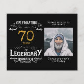 Black Gold Budget 70. Geburtstag Einladung Flyer (Vorne)