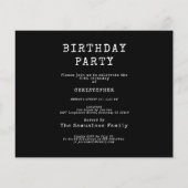 Black Gold Budget 80. Geburtstag Einladung Flyer (Hinten)