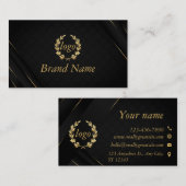 Black Gold Business Card Visitenkarte (Vorne/Hinten)