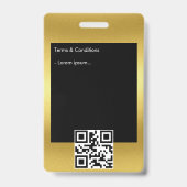 Black Gold Business Conference Foto ID Ausweis (Rückseite)