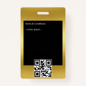 Black Gold Business Conference Foto ID Ausweis (Rückseite)