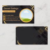 Black Gold Business Consultant ID Card Visitenkarte (Vorne/Hinten)