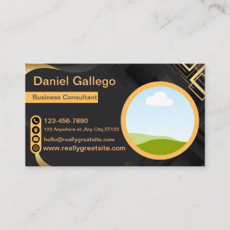 Black Gold Business Consultant ID Card Visitenkarte