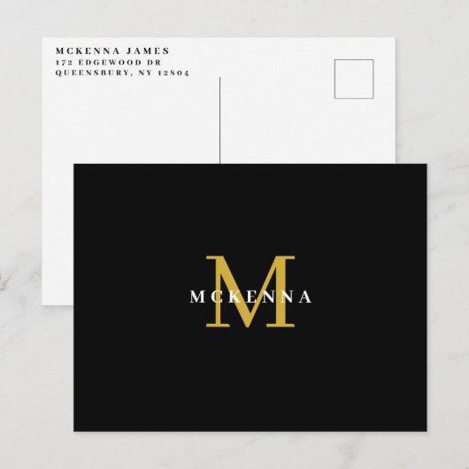 Black Gold Business Kunde Vielen Dank Postkarte (Vorne/Hinten)