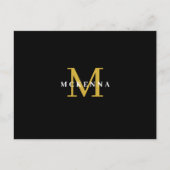 Black Gold Business Kunde Vielen Dank Postkarte (Vorderseite)