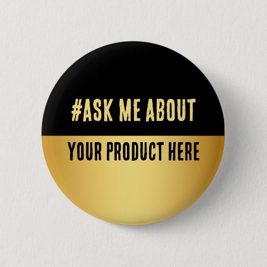 Black & Gold Business Launch Event Button (Vorderseite)