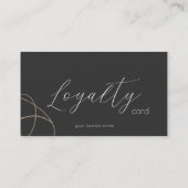 Black & Gold Business Loyalty Card Treuekarte (Rückseite)