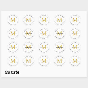 Black Gold Business Professional Logo Branding Runder Aufkleber