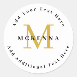 Black Gold Business Professional Logo Branding Runder Aufkleber