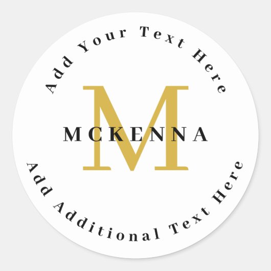 Black Gold Business Professional Logo Branding Runder Aufkleber (Vorderseite)