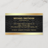 Black Gold Caduceus Symbol Medical Beruflich Visitenkarte (Rückseite)