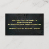 Black Gold Caduceus Symbol Medical Visitenkarte (Rückseite)