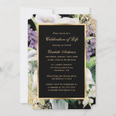 Black Gold Calla Lilies Foto Feier des Lebens Einladung (Vorderseite)