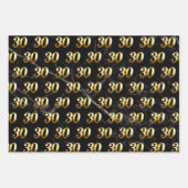 Black & Gold Casino 30. Geburtstag Geschenkpapier Set (Vorderseite 2)