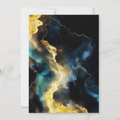 Black Gold Celestial 75. Geburtstagsparty Einladung (Rückseite)