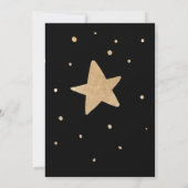Black & Gold Celestial Baby Dusche Einladung (Rückseite)