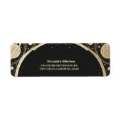 Black Gold Celestial Crescent Moon Brautparty (Vorne)