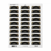 Black Gold Celestial Crescent Moon Brautparty (Vorne)