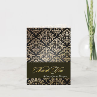 Black Gold Céline Damask Vielen Dank|DIY Hintergru Dankeskarte