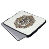Black & Gold Celtic Dragon Laptopschutzhülle (Vorne Knopf)
