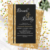 Black & Gold Champagne Brunch & Bubbly Einladung