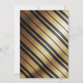 Black & Gold Champagner Themenparty  Einladung (Rückseite)