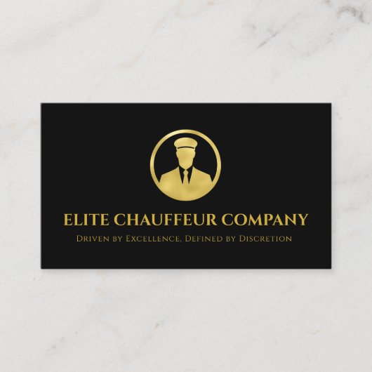 Black Gold Chauffeur Visitenkarte (Vorderseite)
