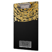 Black Gold Cheetah Leopard Glam Personalisiert Klemmbrett (Links)