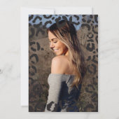 Black Gold Cheetah Leopard Quinceañera Foto Einladung (Rückseite)