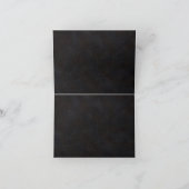 Black Gold Chic Beef Meal Choice Guest Name Card Dankeskarte (Innenseite)