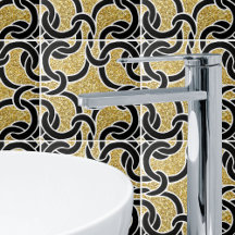 Black Gold Chic keltisches Knot Nahtloses Muster T