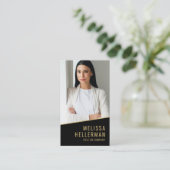 Black Gold Chic Real Anwesen Visitenkarte (Stehend Vorderseite)