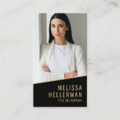 Black Gold Chic Real Anwesen Visitenkarte (Vorderseite)