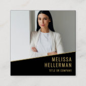 Black Gold Chic Real Estate Quadratische Visitenkarte (Vorderseite)