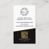 Black Gold Chic Real Estate Visitenkarte (Rückseite)