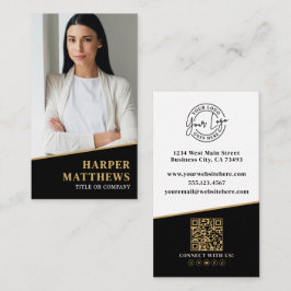 Black Gold Chic Real Estate Visitenkarte