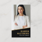 Black Gold Chic Real Estate Visitenkarte (Vorderseite)