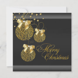 Black Gold Christmas Party Einladung