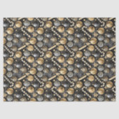 Black Gold Christmas Pattern#12 ID1009 Seidenpapier (Vorderseite)