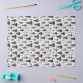 Black Gold Christmas Pattern#26 ID1009 Seidenpapier (Basteln)