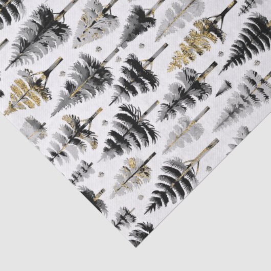 Black Gold Christmas Pattern#26 ID1009 Seidenpapier (Detail)