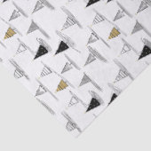 Black Gold Christmas Pattern#5 ID1009 Seidenpapier (Detail)