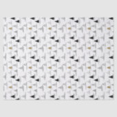 Black Gold Christmas Pattern#5 ID1009 Seidenpapier (Vorderseite)