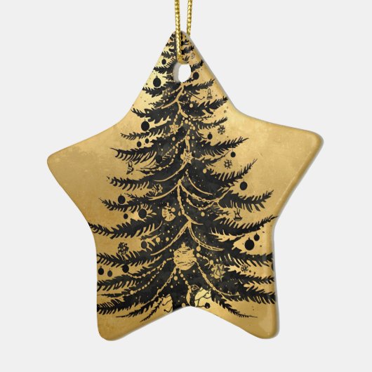 Black Gold Christmas Tree Ornament (Links)
