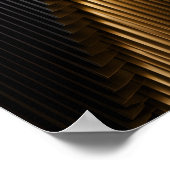 Black Gold Chrome 3D parametrisches Poster (Ecke)